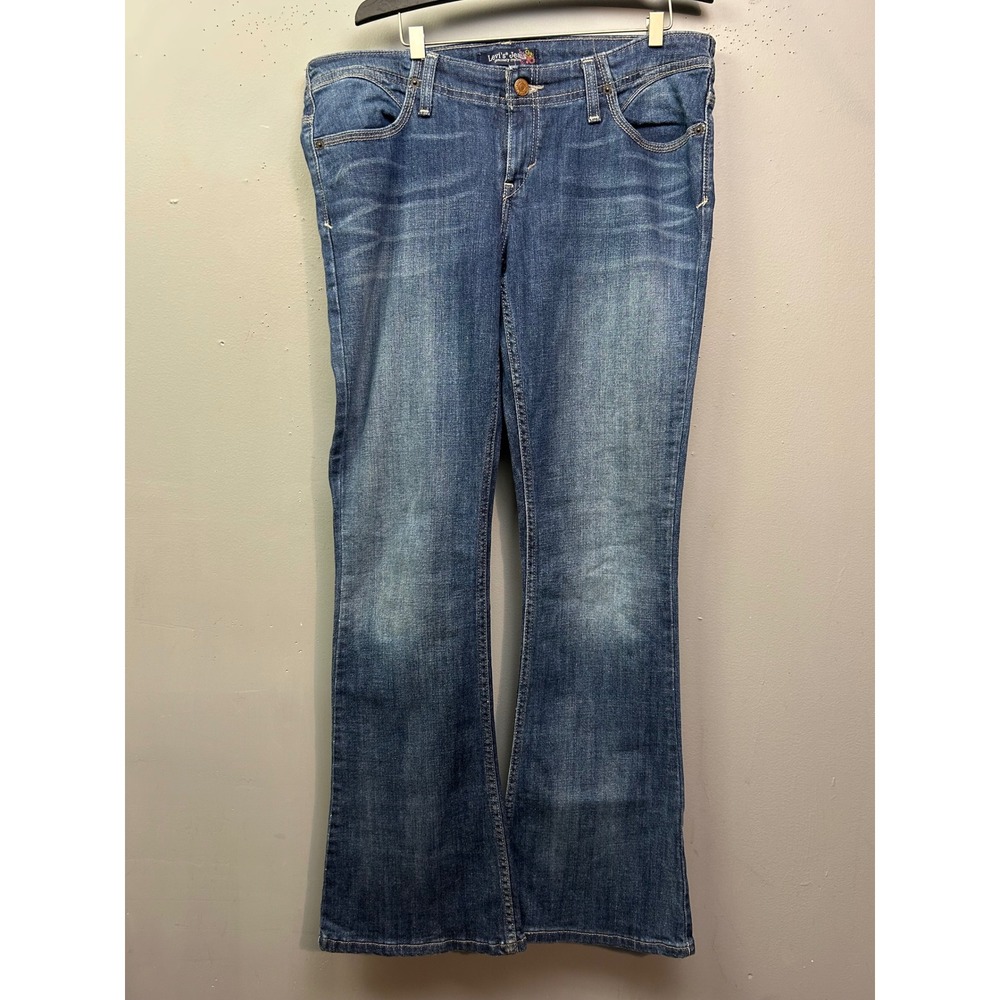 Levi's Jeans Womens 13 M Blue Bootcut Embroidered Low Rise Denim Pants